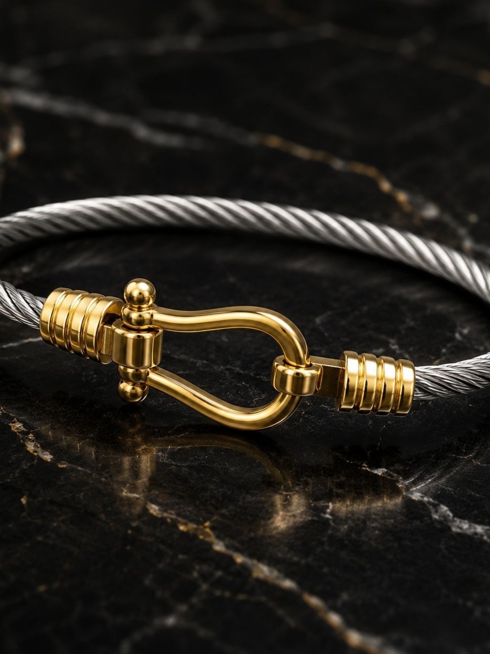 Gold & Silver Cable Link Bracelet - Women's Jewelry - Picture 2 of 3